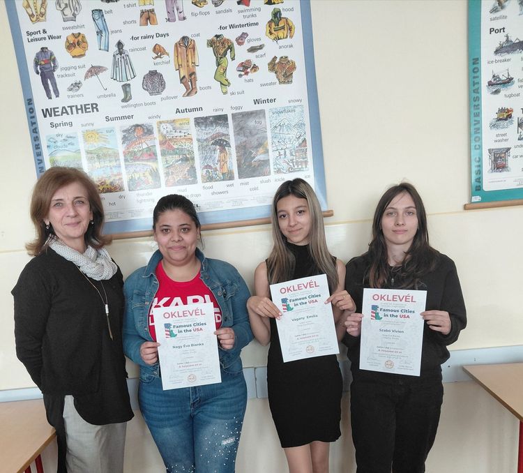 Ismét szép helyezés az Országos Angol nyelvi  Projektversenyen!