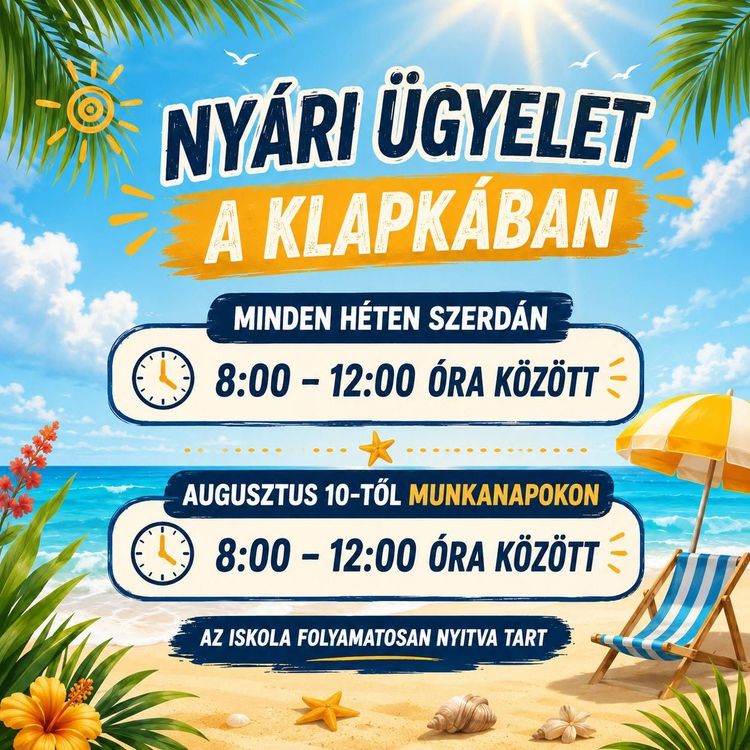 Nyári ügyelet a Klapkában